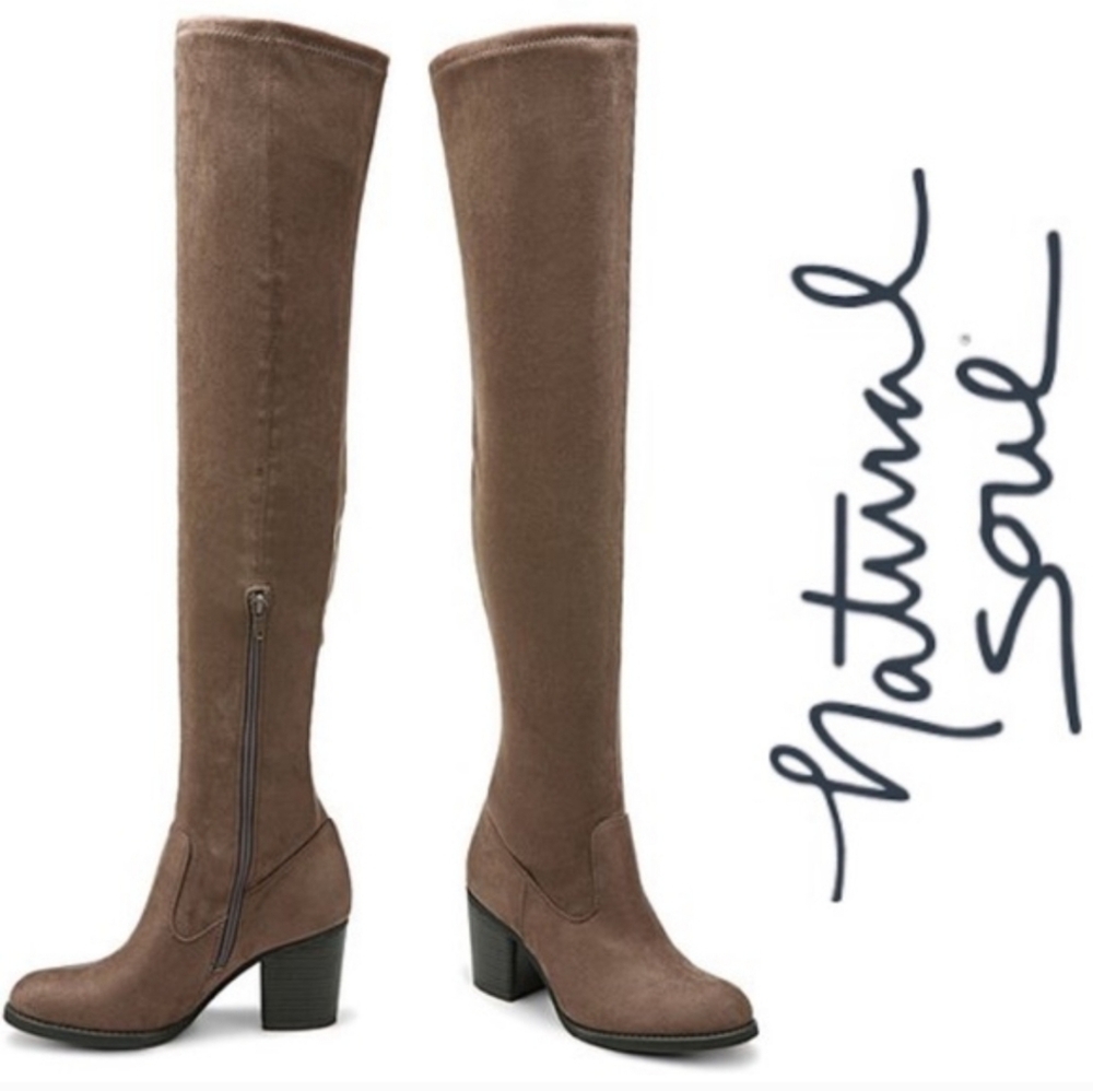 Natural Soul Taraugh Over the Knee Heeled Boots